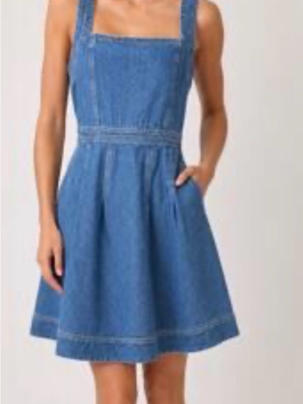 LIKE NEW-MINT CONDITION-JOIE Indigo Denim Pinafore Dress